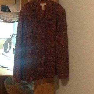 Unique Jacket in cinnamon, rust, peach & burgundy!